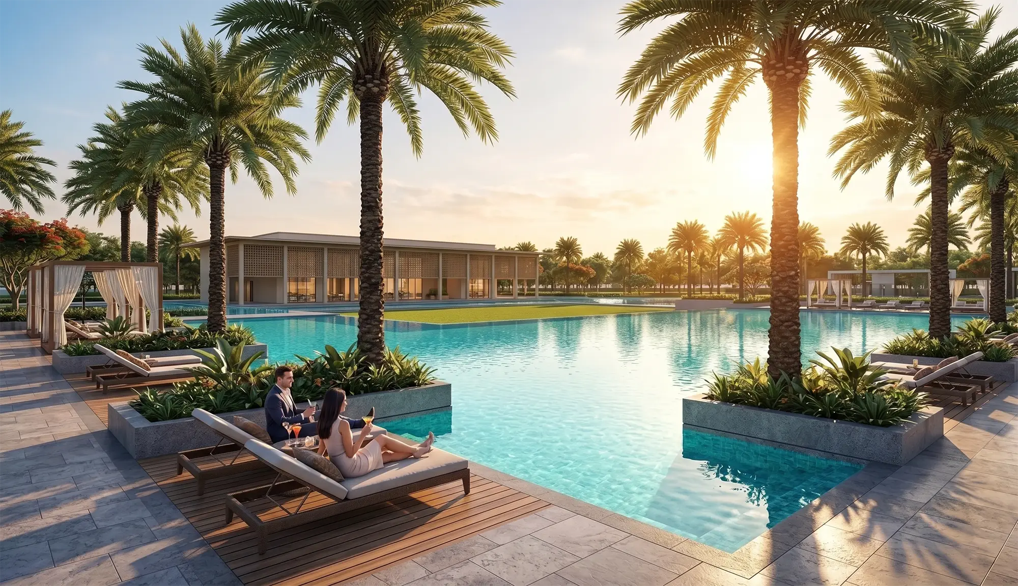 Bể bơi ngoài trời mang phong cách Tropical tại Forestia Park Bể bơi ngoài trời mang phong cách Tropical tại Forestia Park